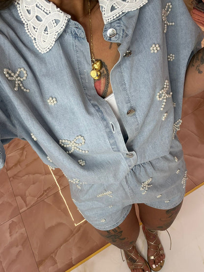 Coordinato Fiocchetti in Perle  ♥
