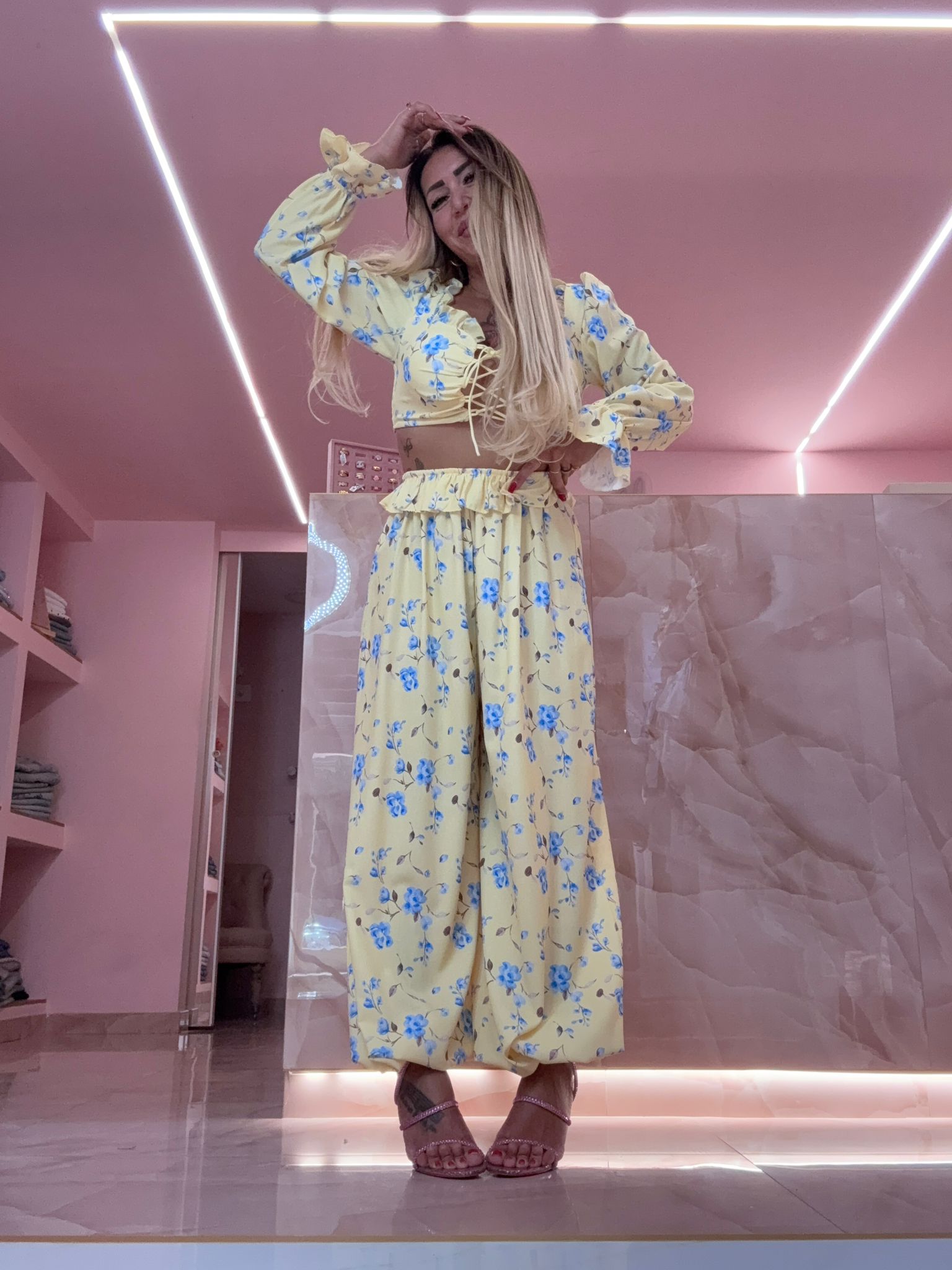 Coordinato Stringhe Giallo FIORITE ♥