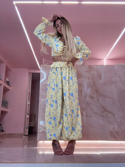 Coordinato Stringhe Giallo FIORITE ♥