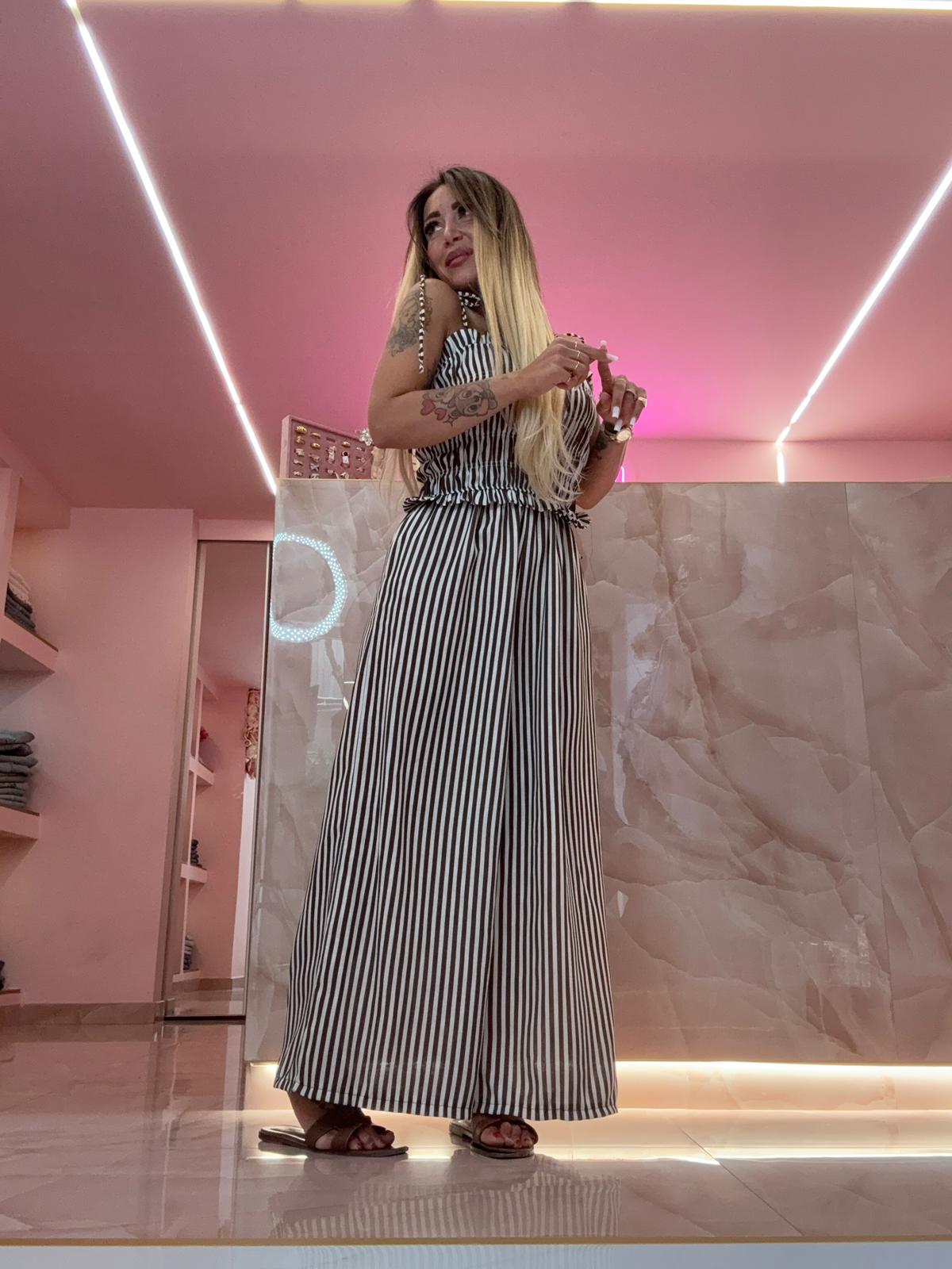 Coordinato Tutti In Riga Marrò ♥