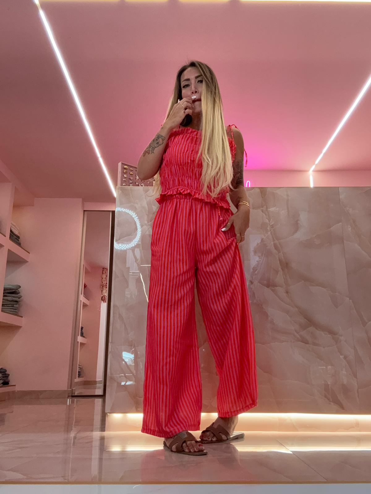 Coordinato Tutti In Riga Arancio ♥
