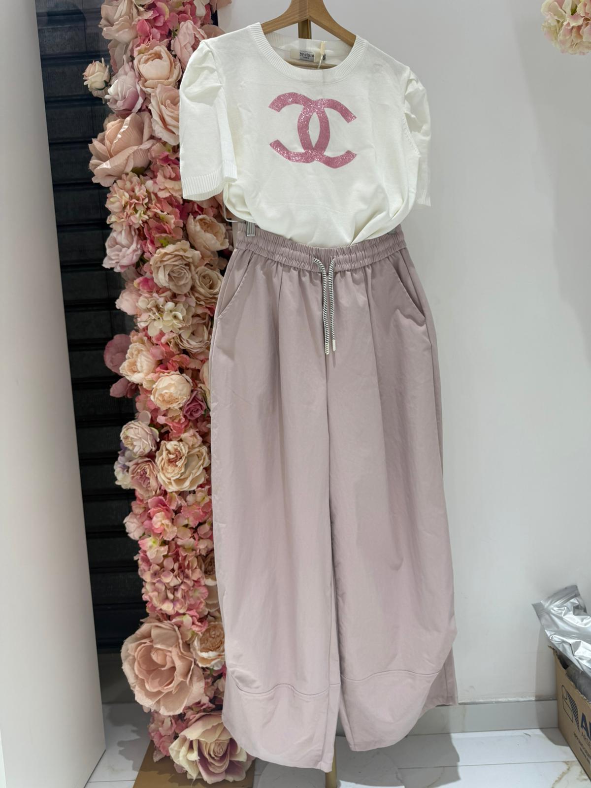 PANTALONE CRISTINE ROSA SALDI!