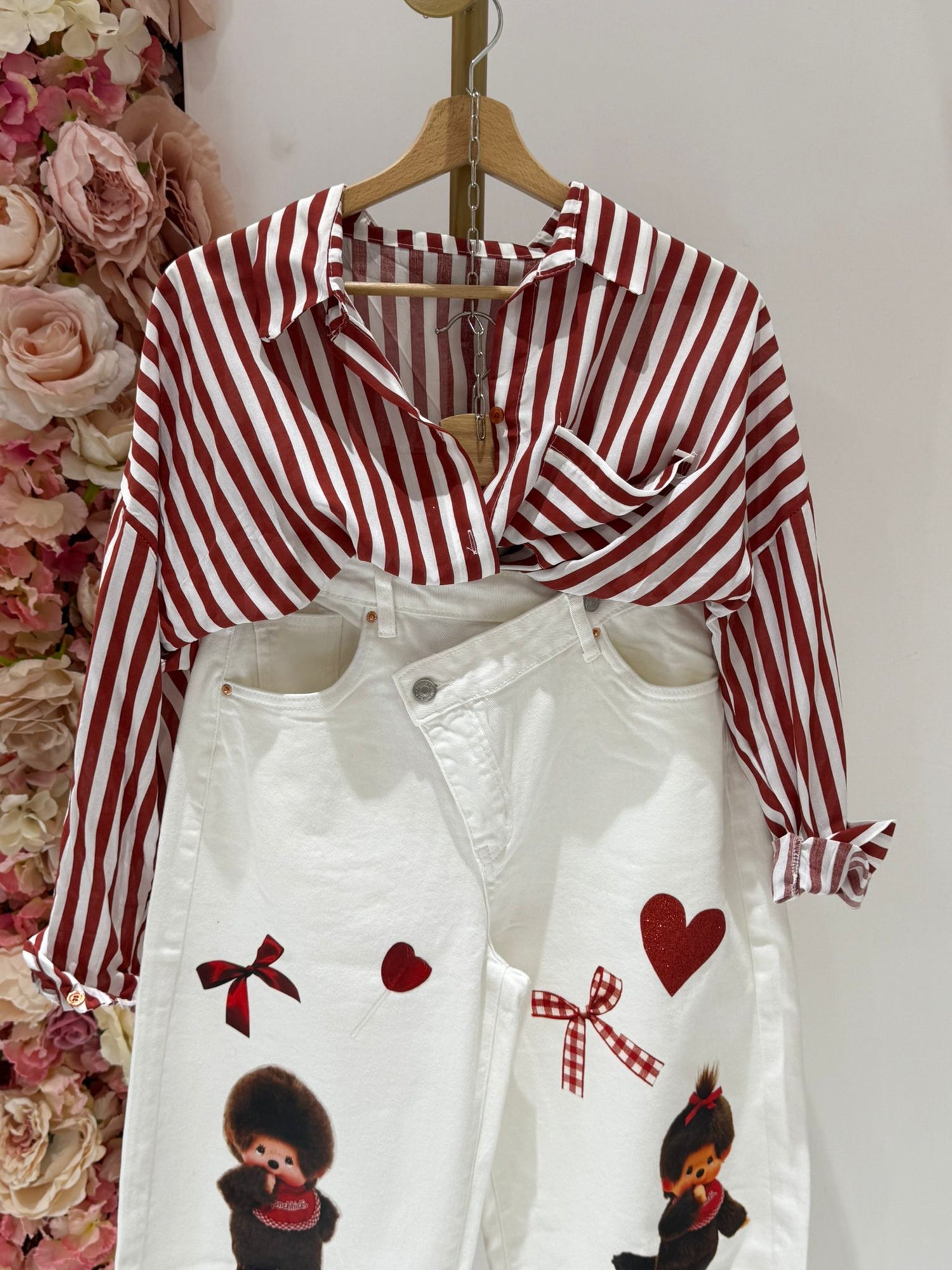 CAMICIA RIGHE ROSSA SALDI!