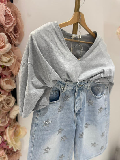 SHIRT SPALLINA GRIGIA SALDI V