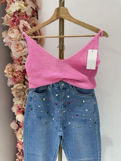 TOP FILO ROSA