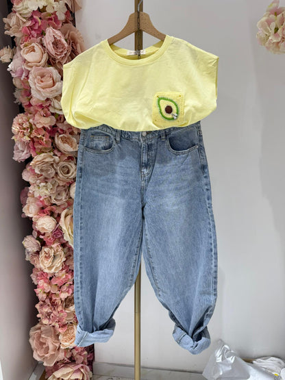 Jeans Strappi Giallo ♥