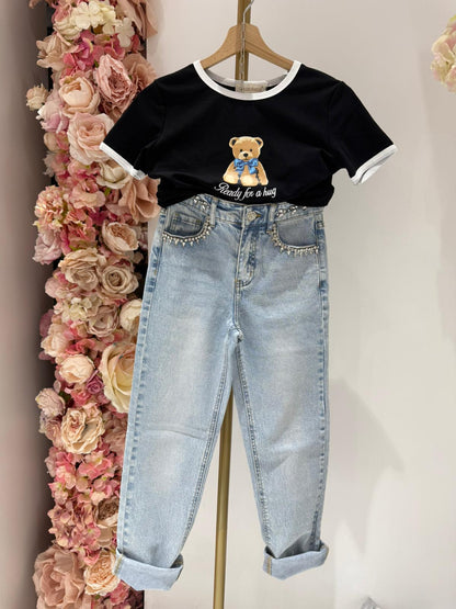 Jeans Bustino Strass Denim SALDI♥