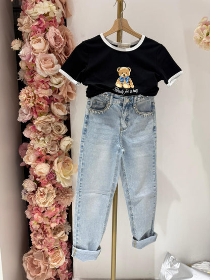 Jeans Bustino Strass Denim SALDI♥