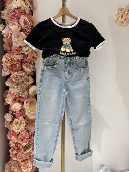 Jeans Bustino Strass Denim SALDI♥