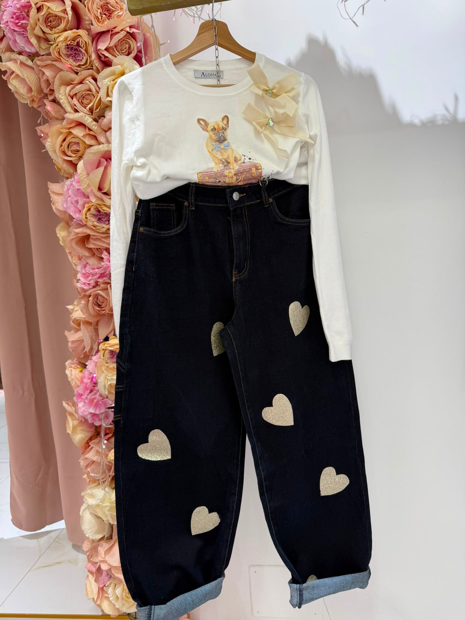 JEANS CUORI GOLD SALDI!