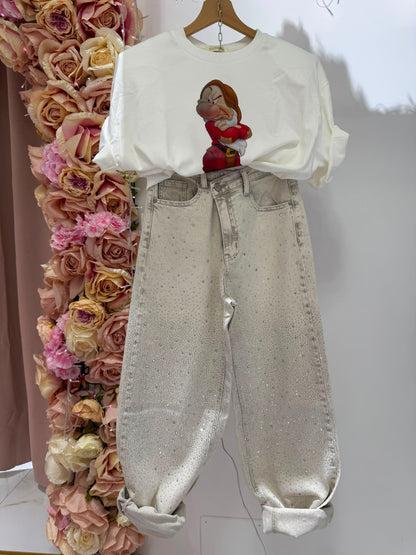 Jeans Pammy Glitter Asimmetrico SALDI ♥