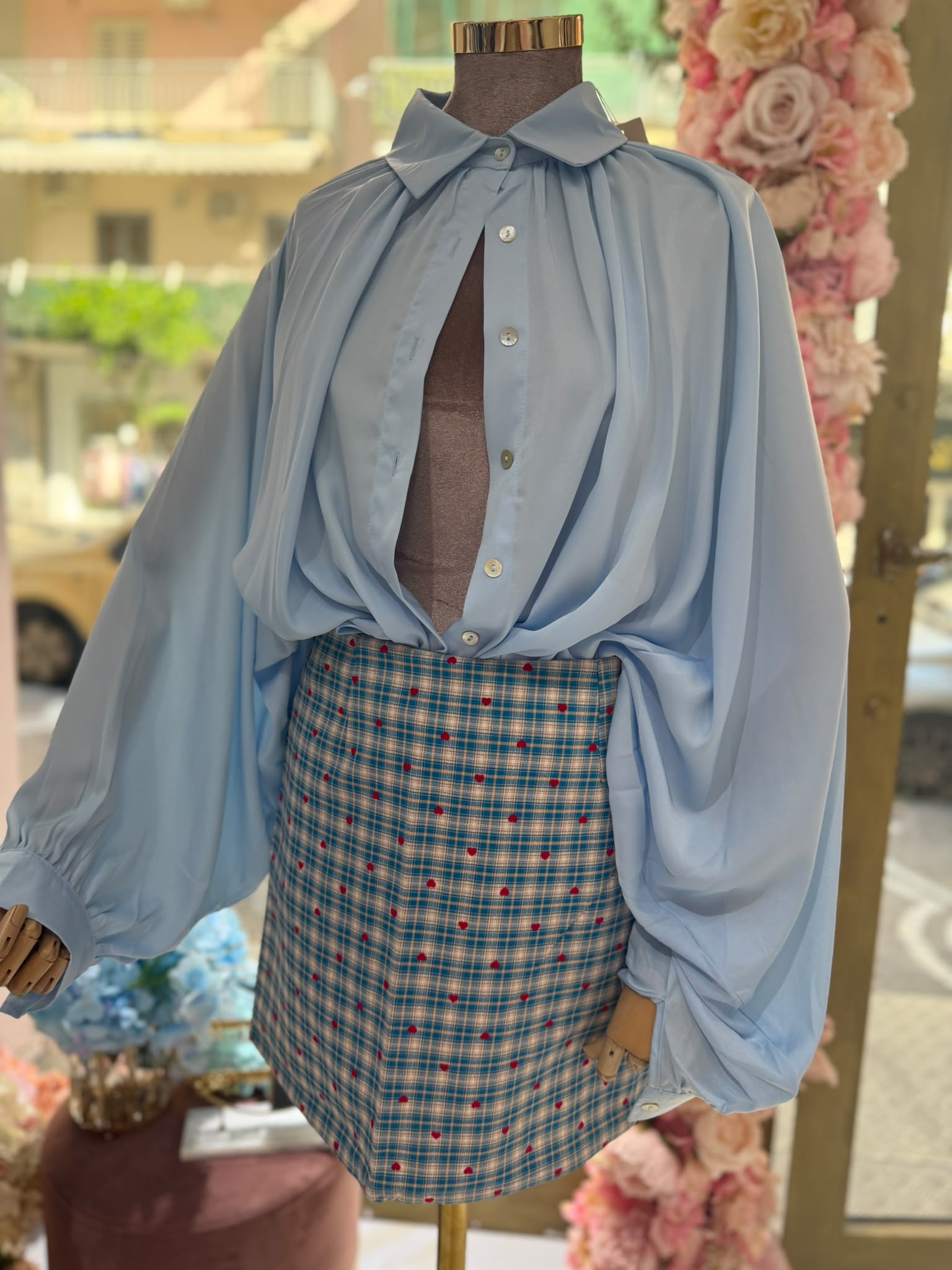 CAMICINA IN SETA POLVERE CHIC
