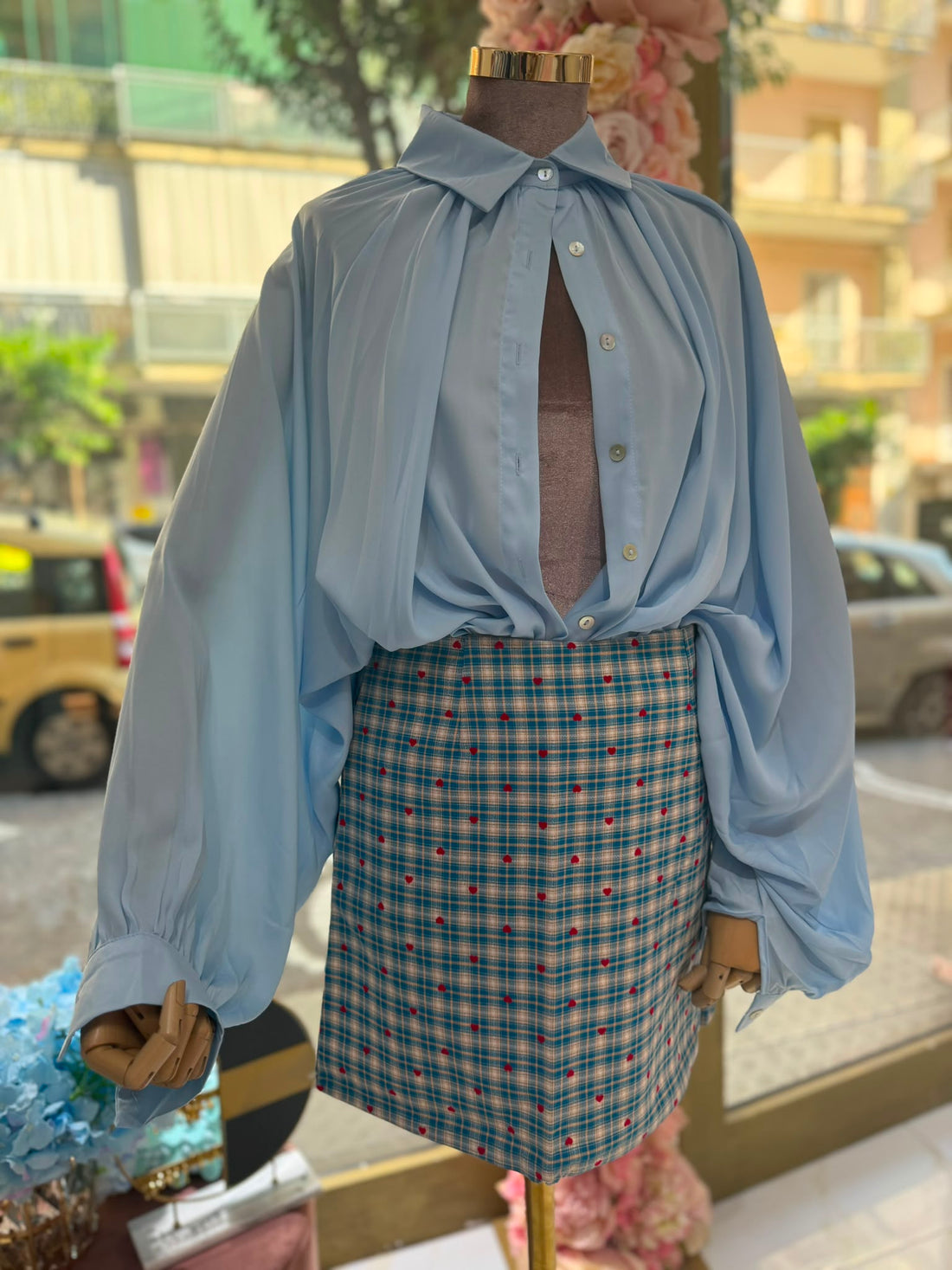 CAMICINA IN SETA POLVERE CHIC