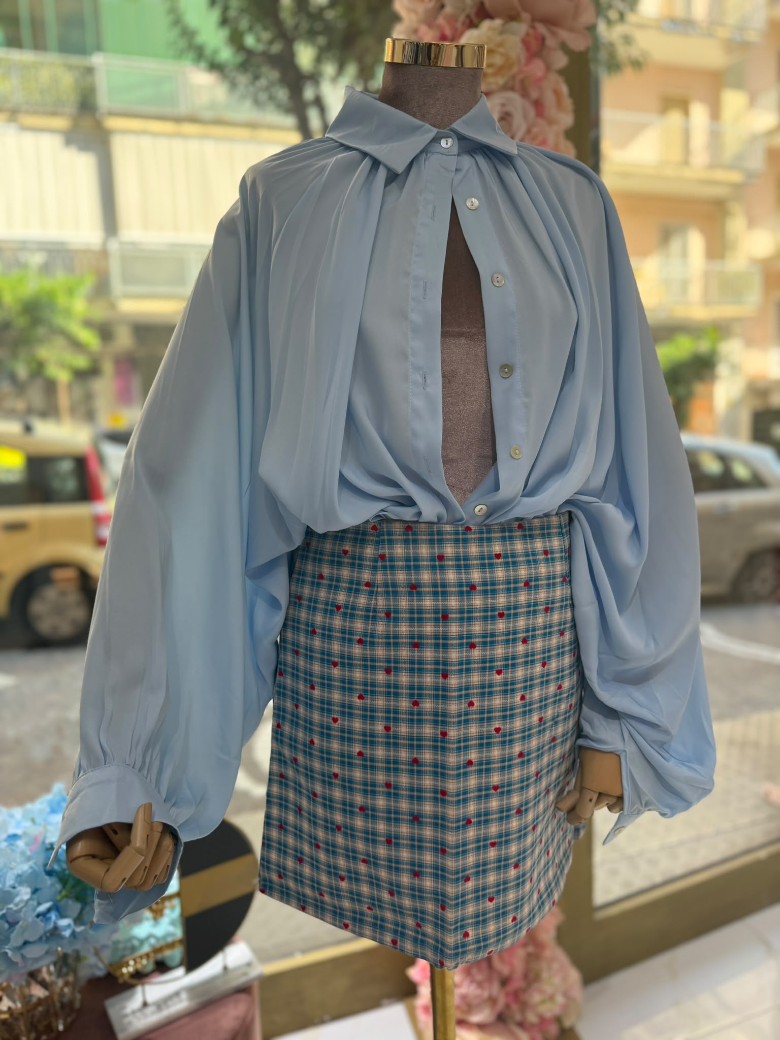 CAMICINA IN SETA POLVERE CHIC