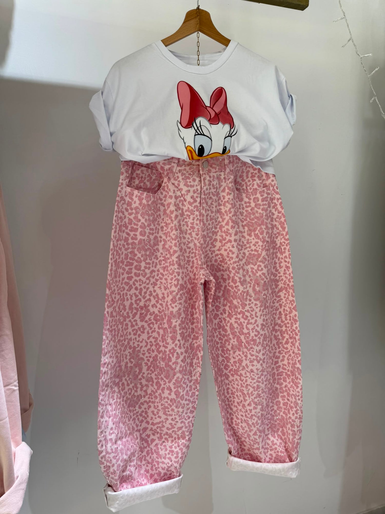 Jeans Maculo Assai Glitter Rosa ♥
