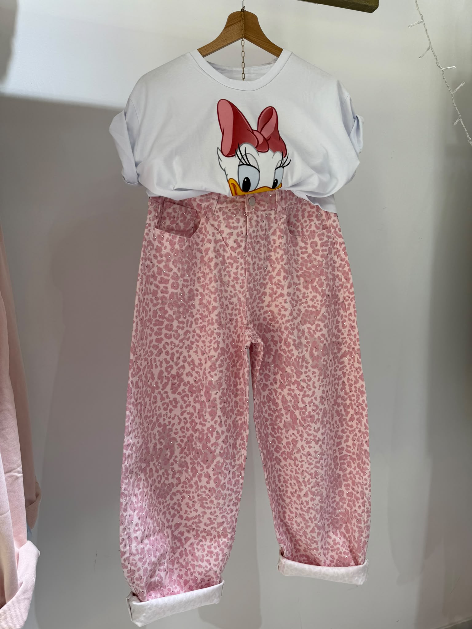 Jeans Maculo Assai Glitter Rosa ♥