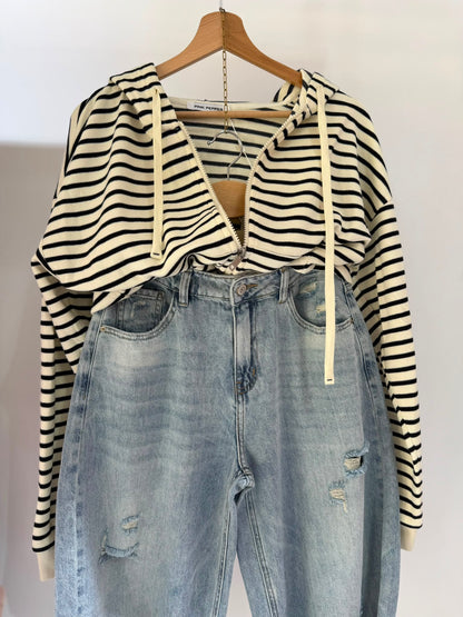 FELPINA ZIP RIGHINE SALDI