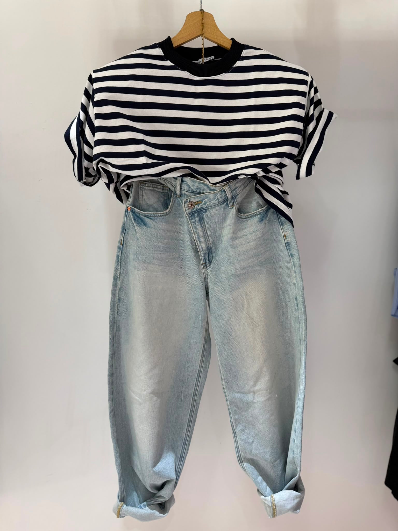 Jeans Asimmetrico Mood Zara Chiaro ♥