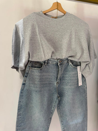 Shirt Maxi Spallina TreQuarti Grigia ♥