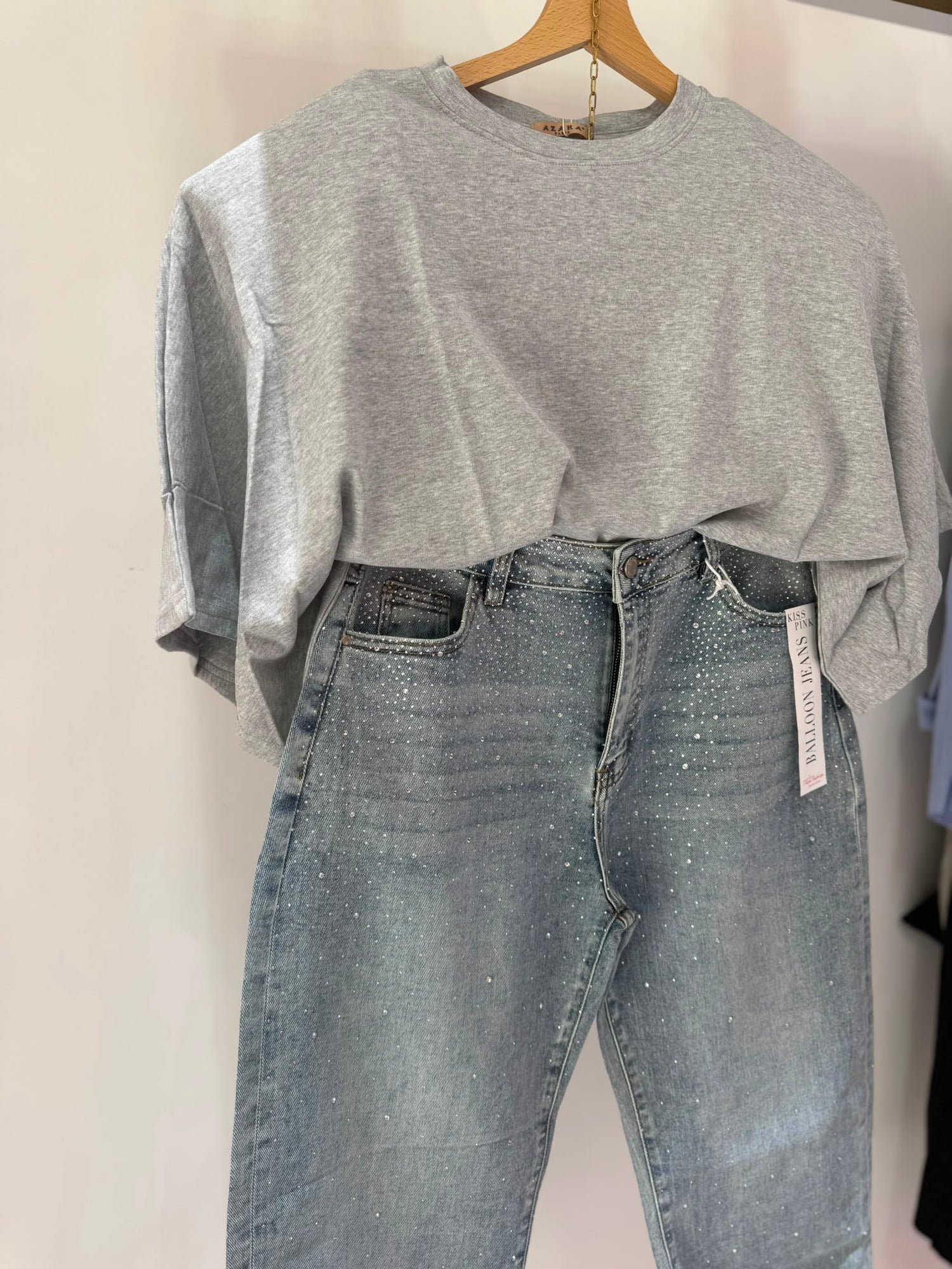 Shirt Maxi Spallina TreQuarti Grigia ♥