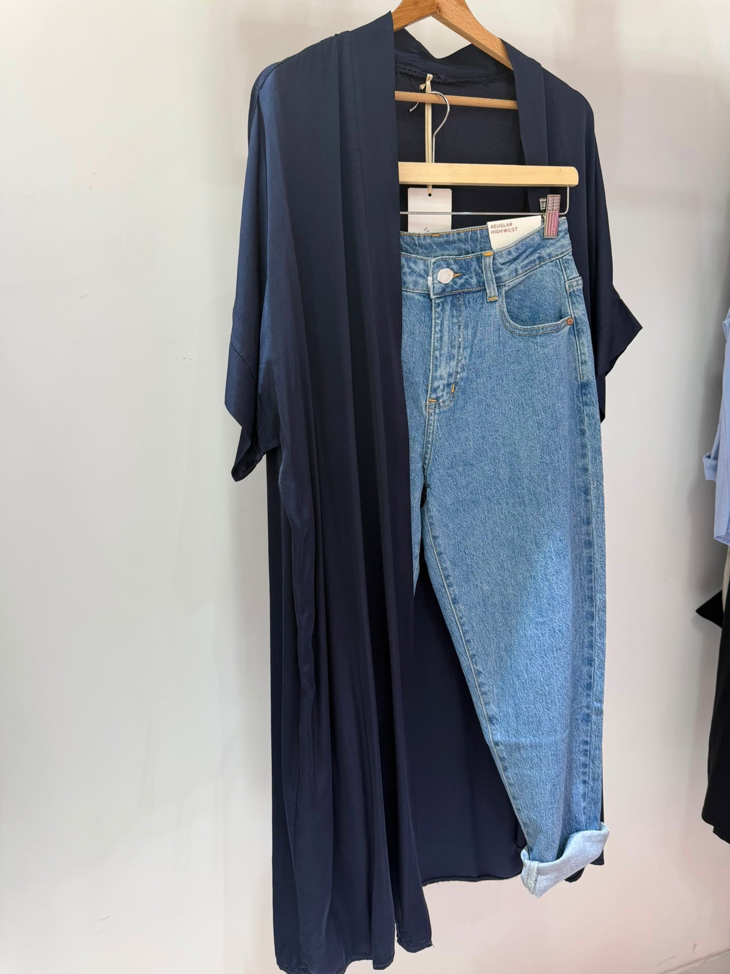 KIMONO BLU SETA