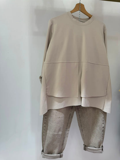 BLUSA BEIGE BOTTONCINI
