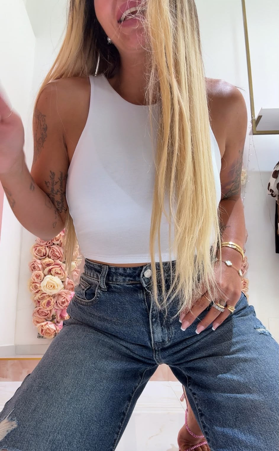 Top Crop Bianco Mood Zara ♥