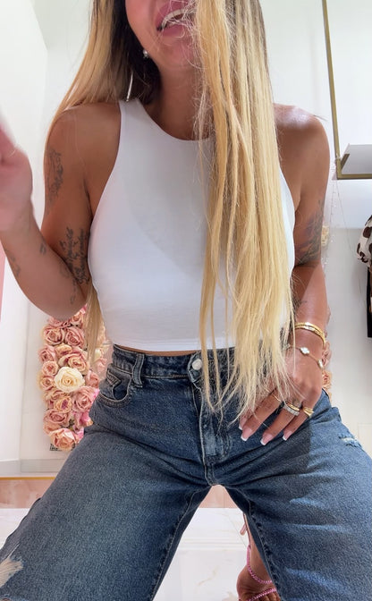 Top Crop Bianco Mood Zara ♥