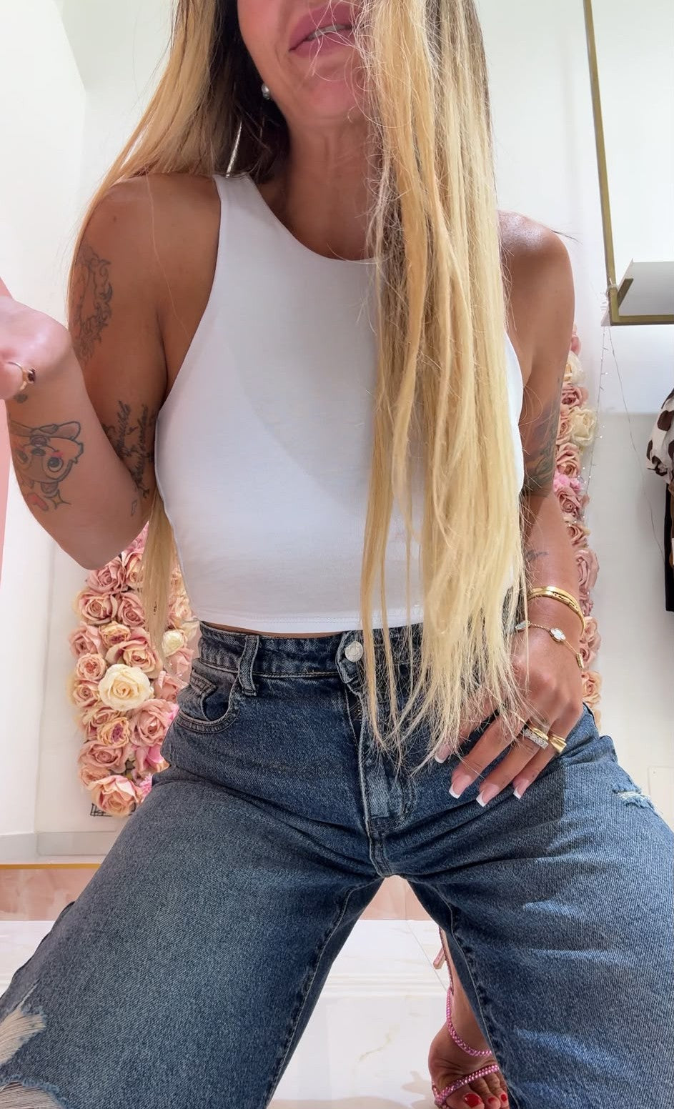 Top Crop Bianco Mood Zara ♥