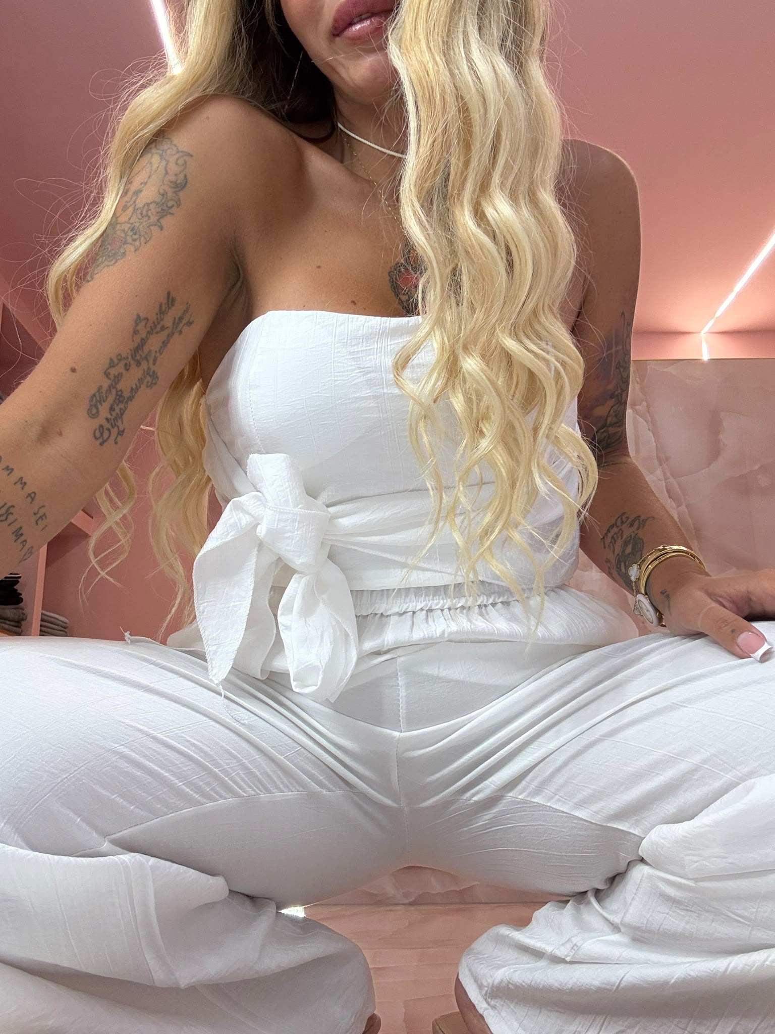 Coordinato Con I Fiocchi Bianco ♥