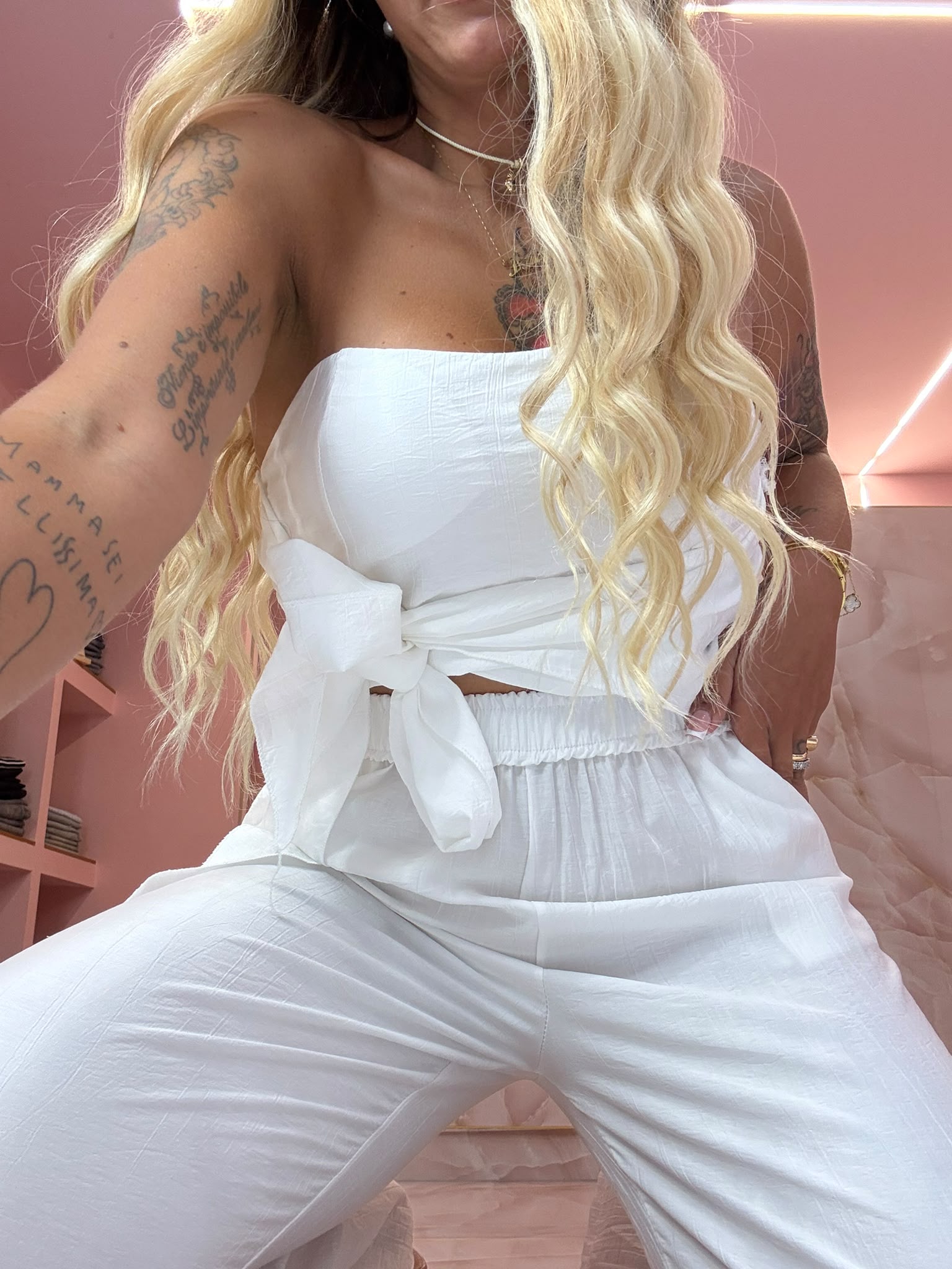 Coordinato Con I Fiocchi Bianco ♥