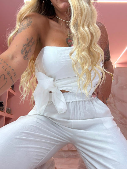 Coordinato Con I Fiocchi Bianco ♥