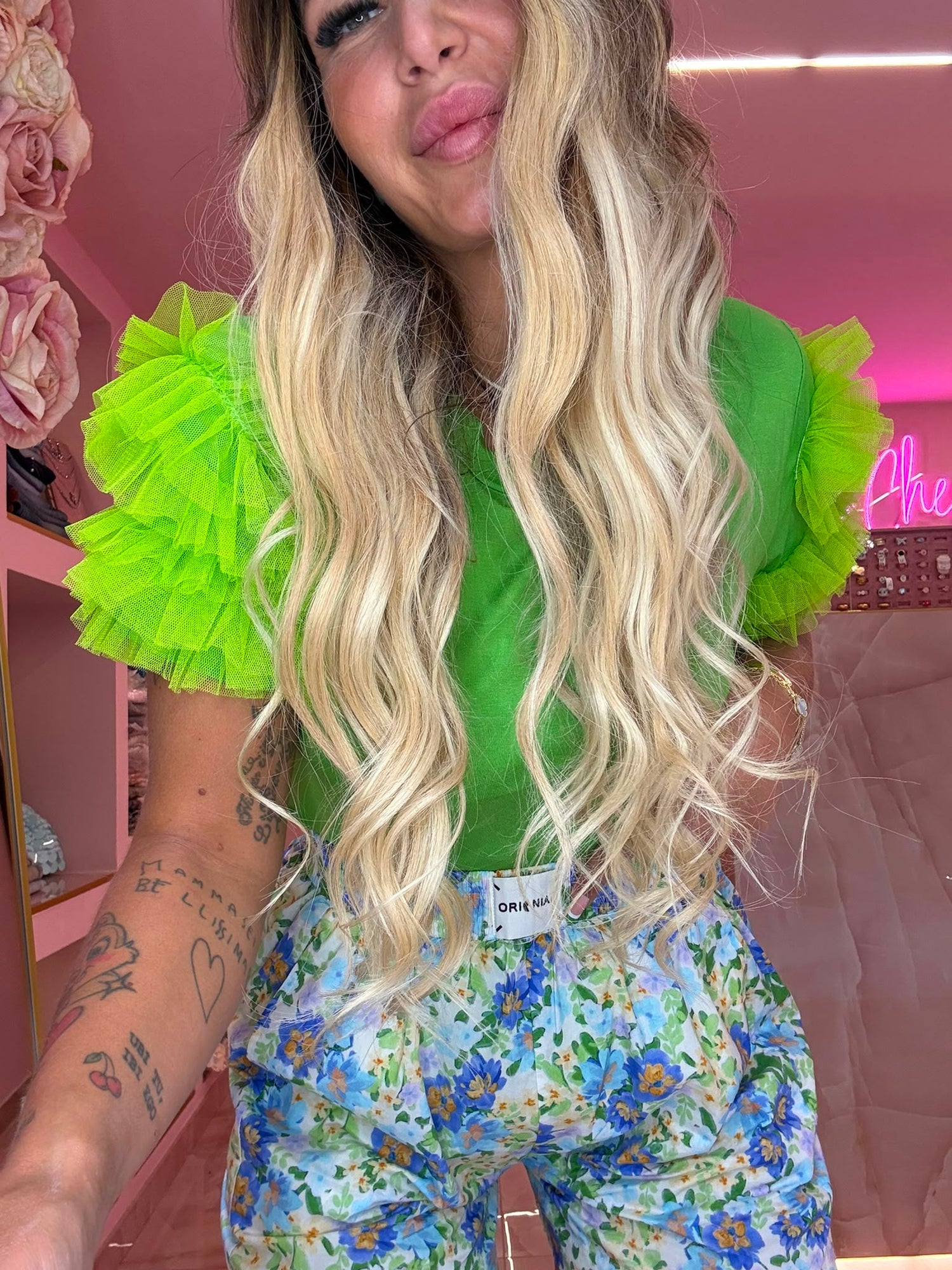 Shirt Tulle Verde Acido  ♥
