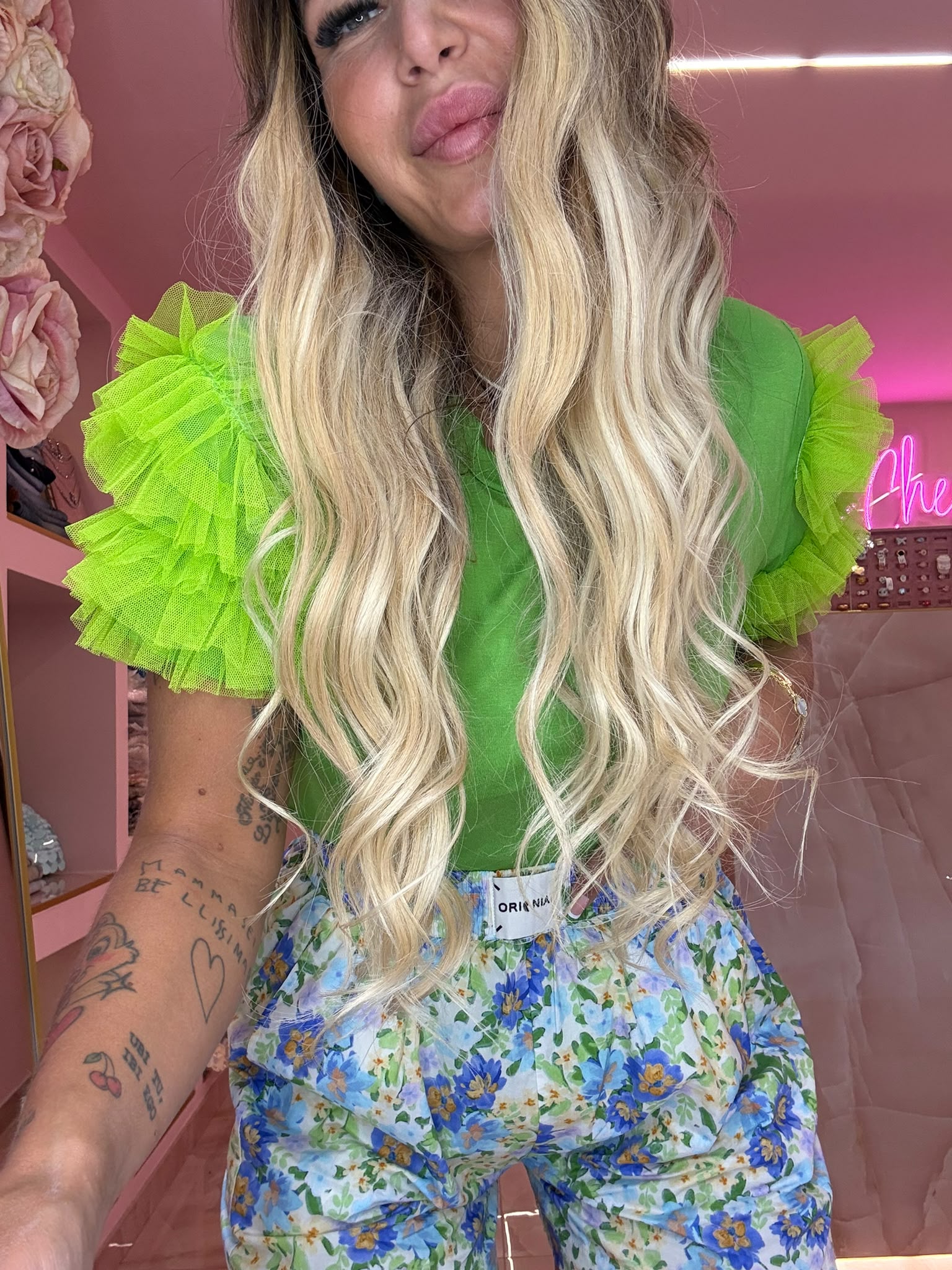 Shirt Tulle Verde Acido  ♥