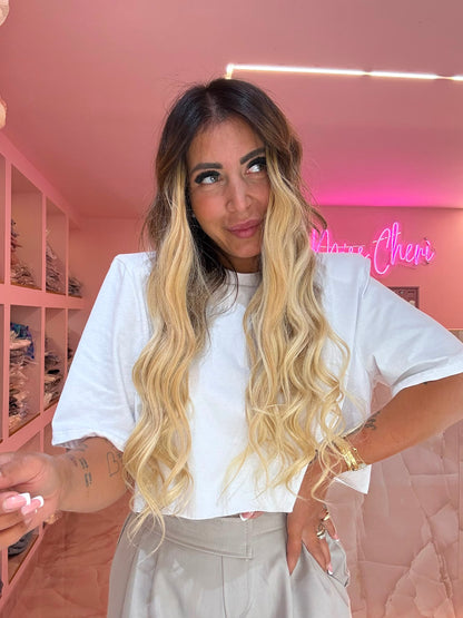 Shirt Crop Spallina Taglio Vivo ♥