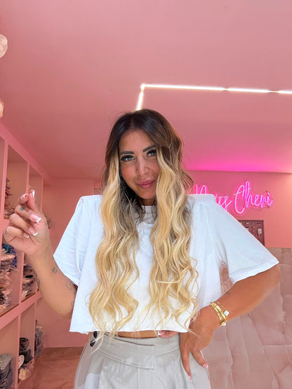 Shirt Crop Spallina Taglio Vivo ♥