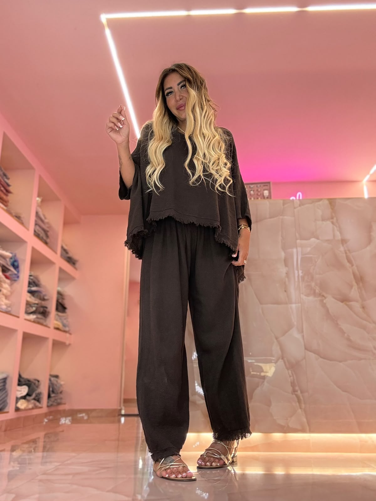 Pantaloni Sfrangiati Marrò ♥