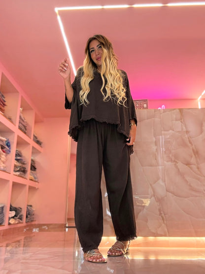 Pantaloni Sfrangiati Marrò ♥
