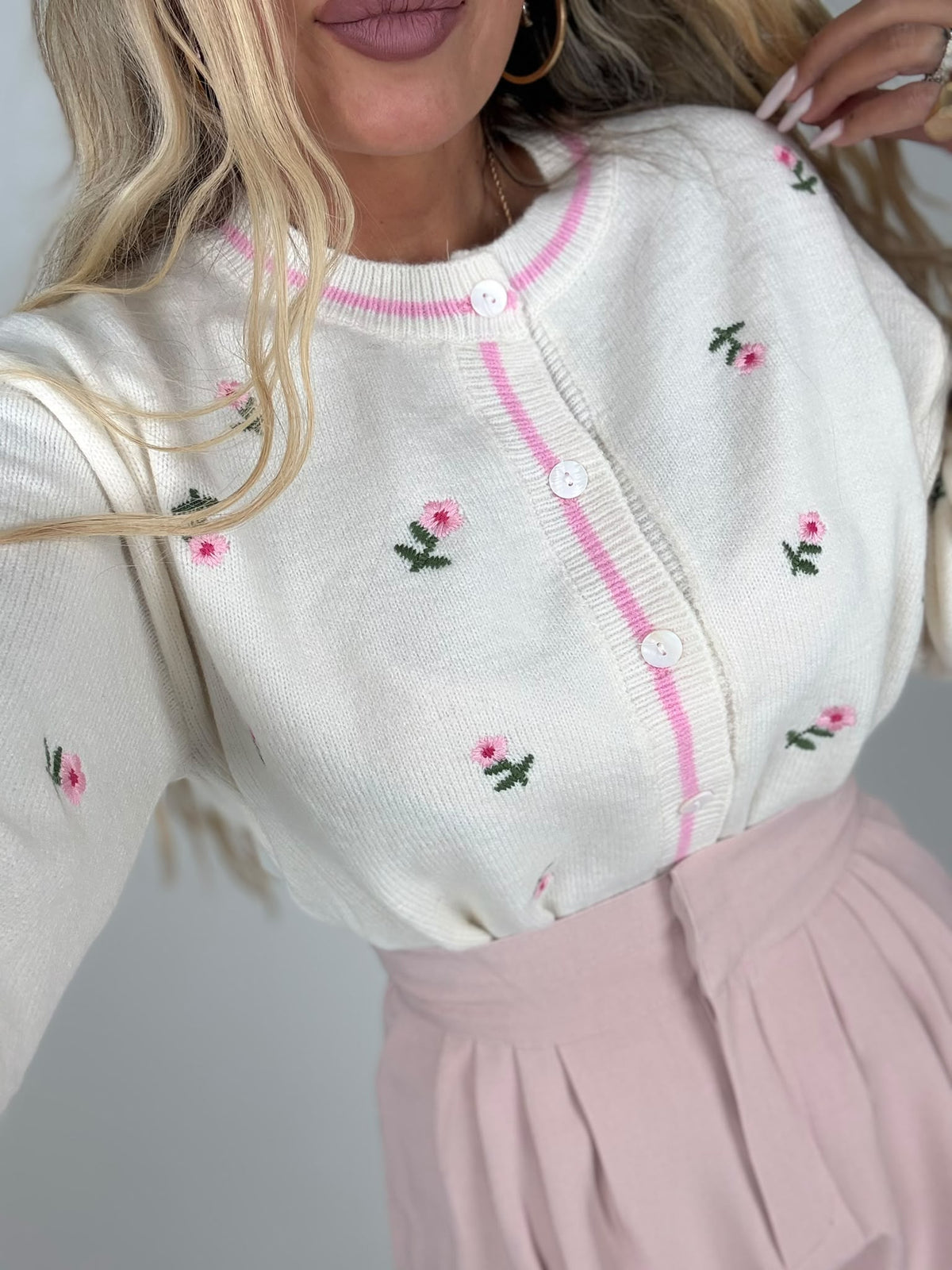 Cardigan Primavera Rosa ♥