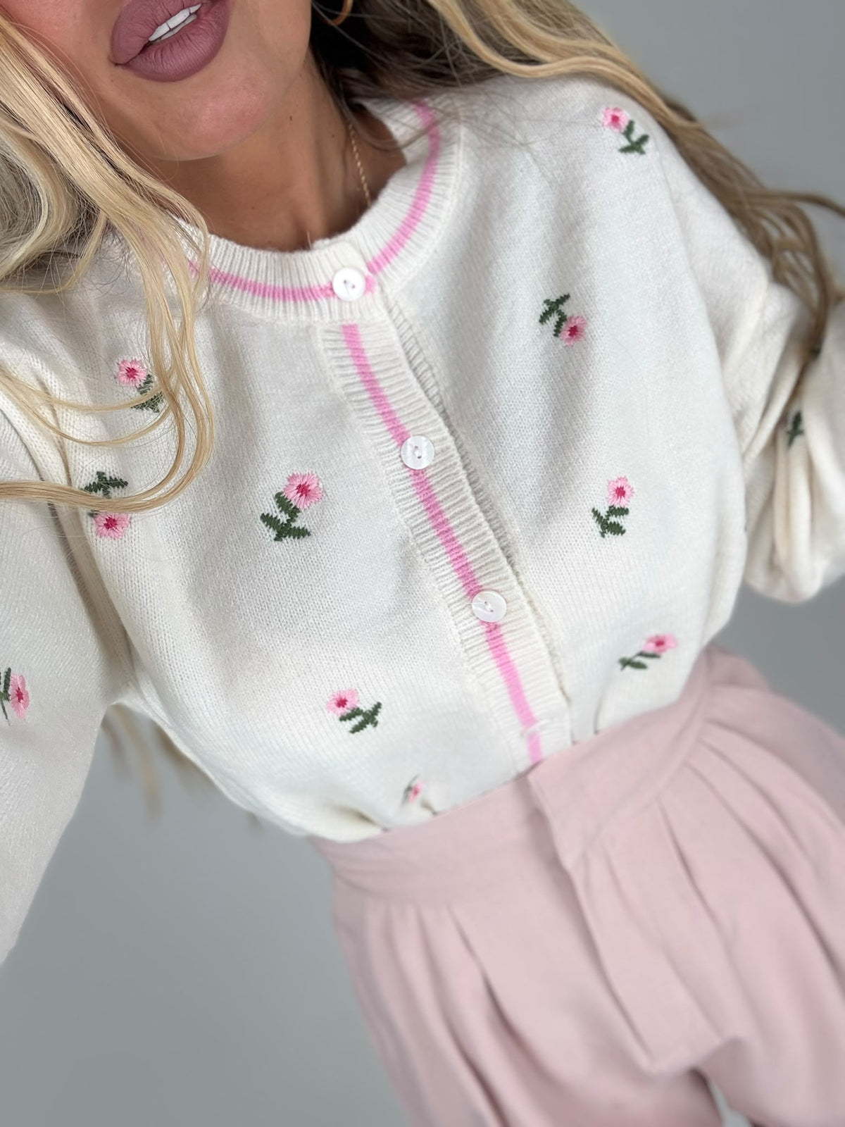 Cardigan Primavera Rosa ♥