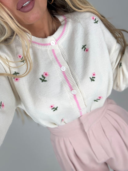 Cardigan Primavera Rosa ♥