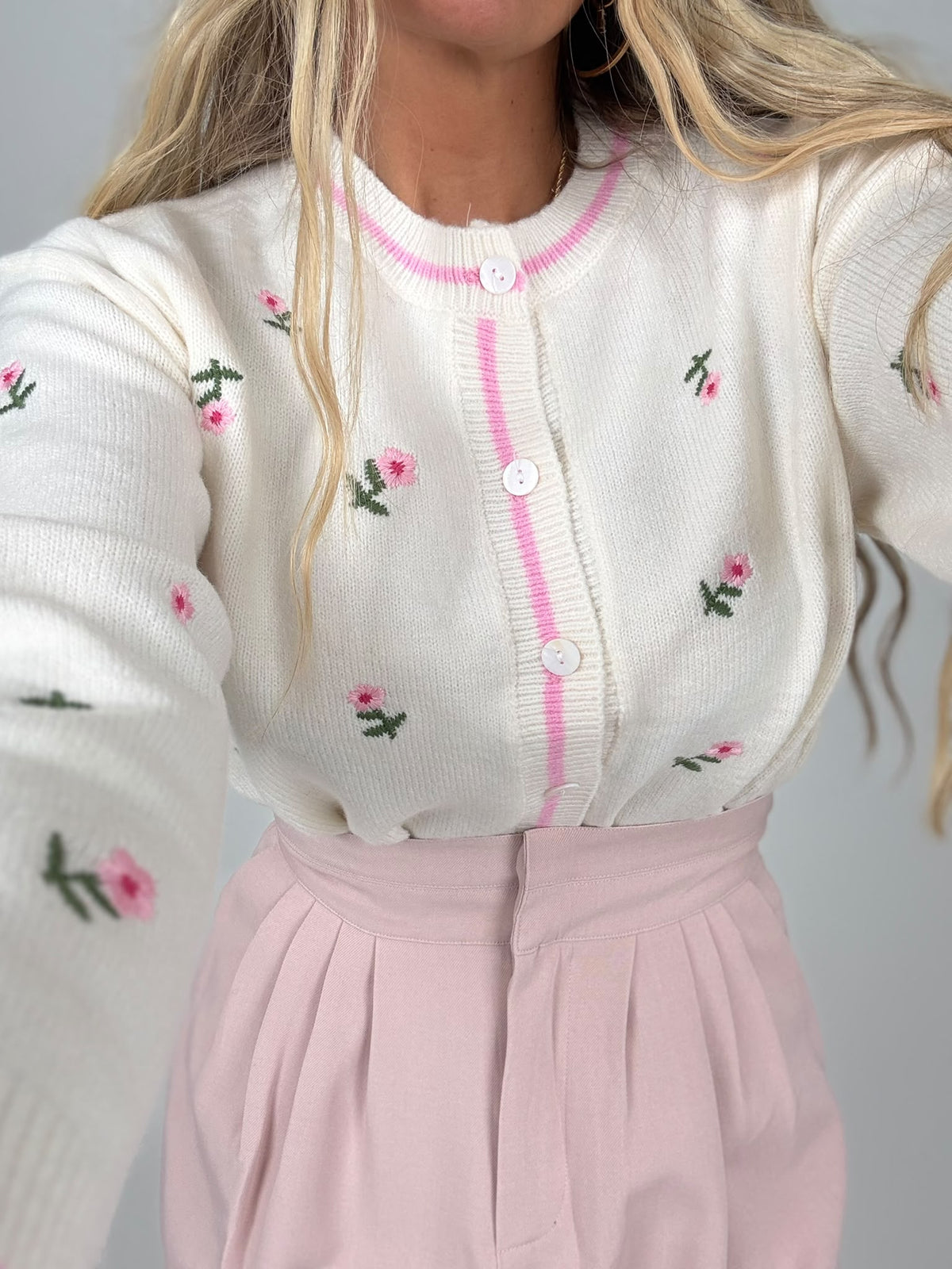 Cardigan Primavera Rosa ♥