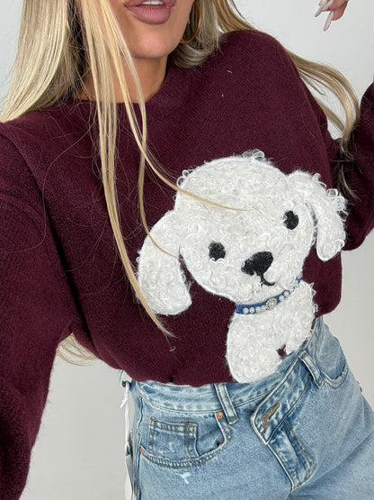 Maglioncino Bau Bordeaux ♥