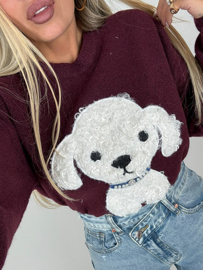 Maglioncino Bau Bordeaux ♥