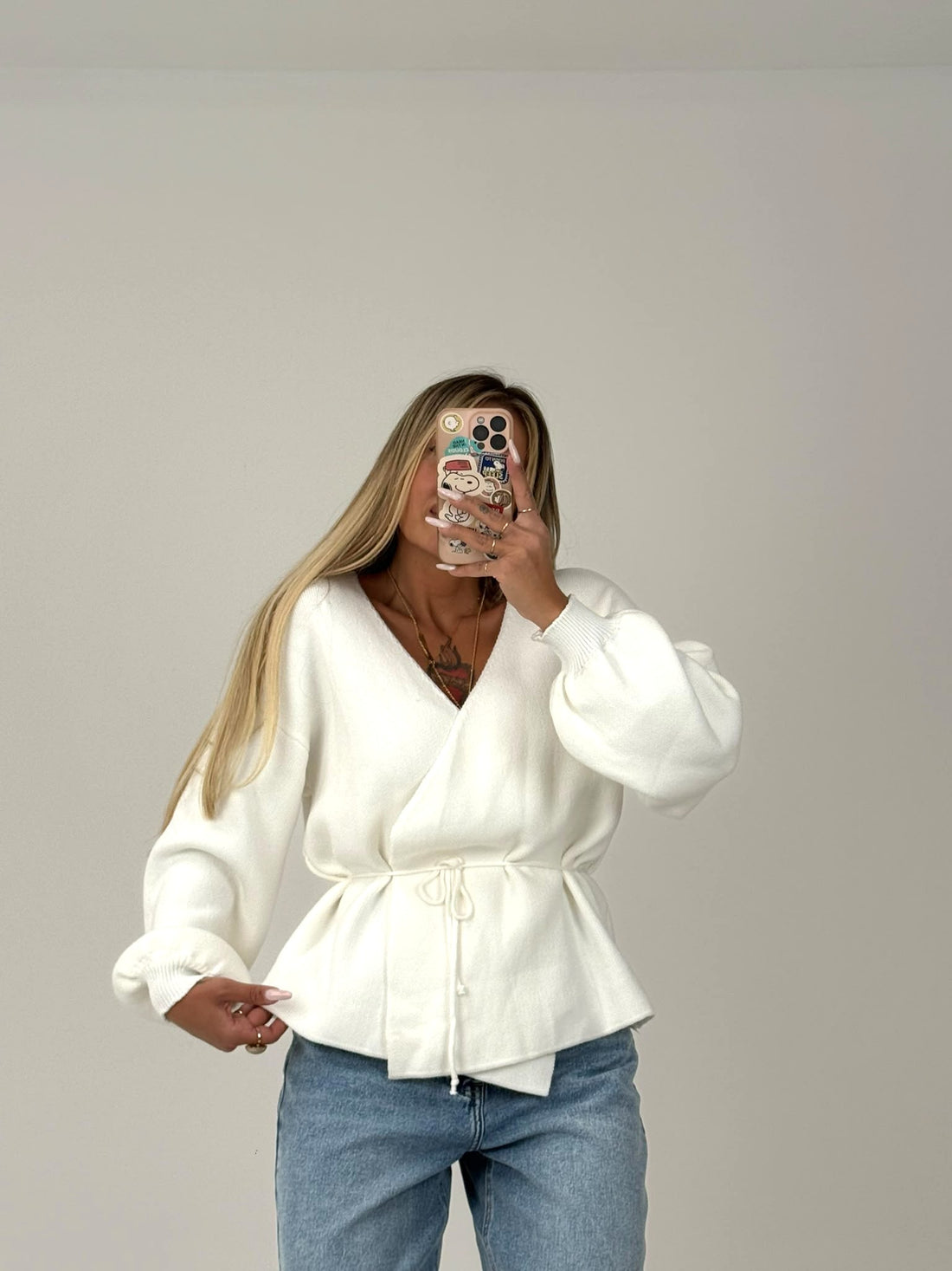 Maglioncino Incrociatina Bianco ♥