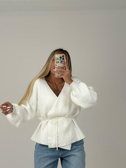 Maglioncino Incrociatina Bianco ♥