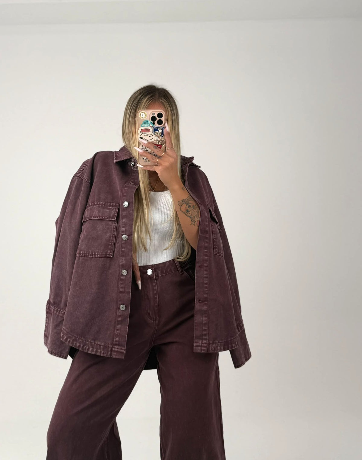 Coordinato Denim Prugna Da Passeggio ♥