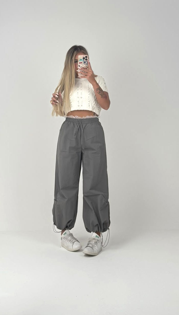Il Pantalone Grigio Con Il Merlettino ♥