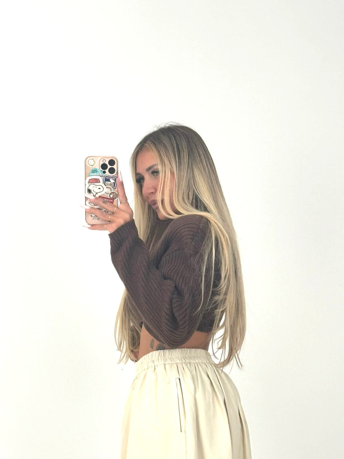 Maglioncino Crop Marrò Treccine ♥