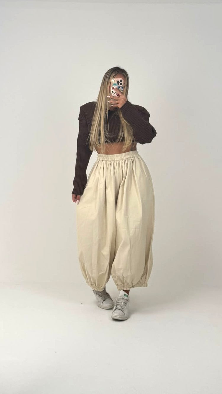 Pantalone Marrò Le Stelle Siete Voi Beige ♥